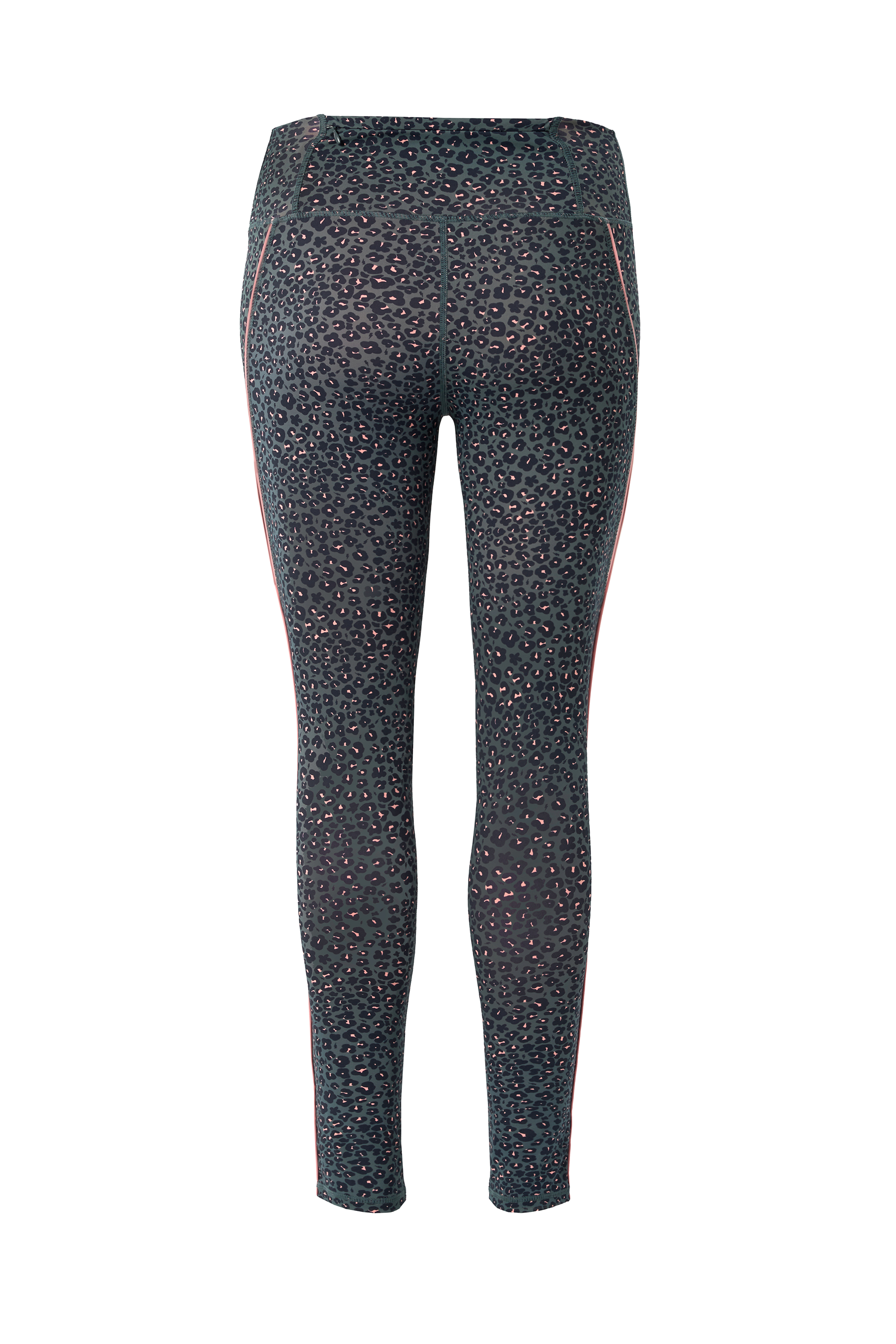 Khaki Micro Floral Full Length Lightweight Leggings