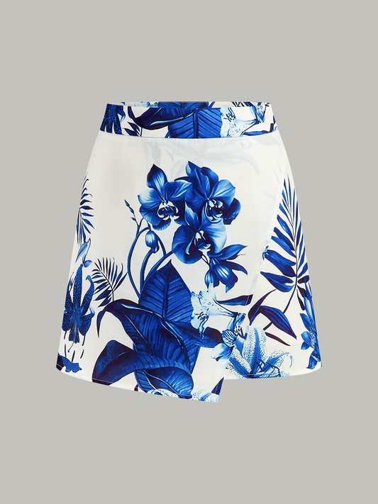 Asymmetric Wrap Skirt