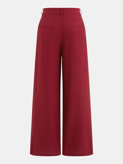 Belted Sleeveless Top & Wide Leg Pants Set