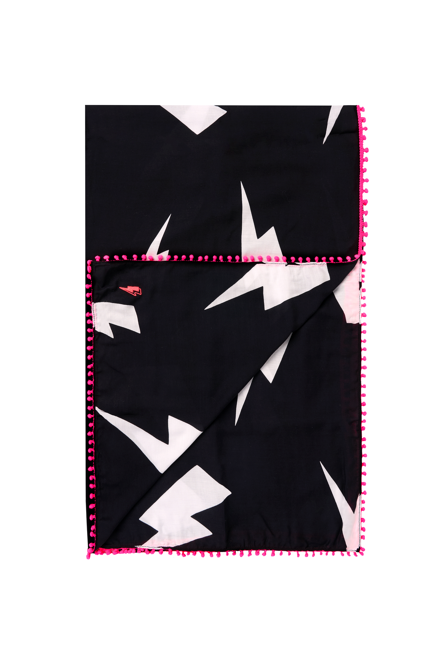 Scamp & Dude x Davina McCall Black with White Lightning Bolt Charity Super Scarf