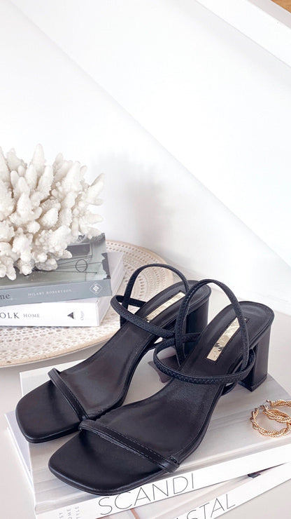 Balton Mule Heels - Black