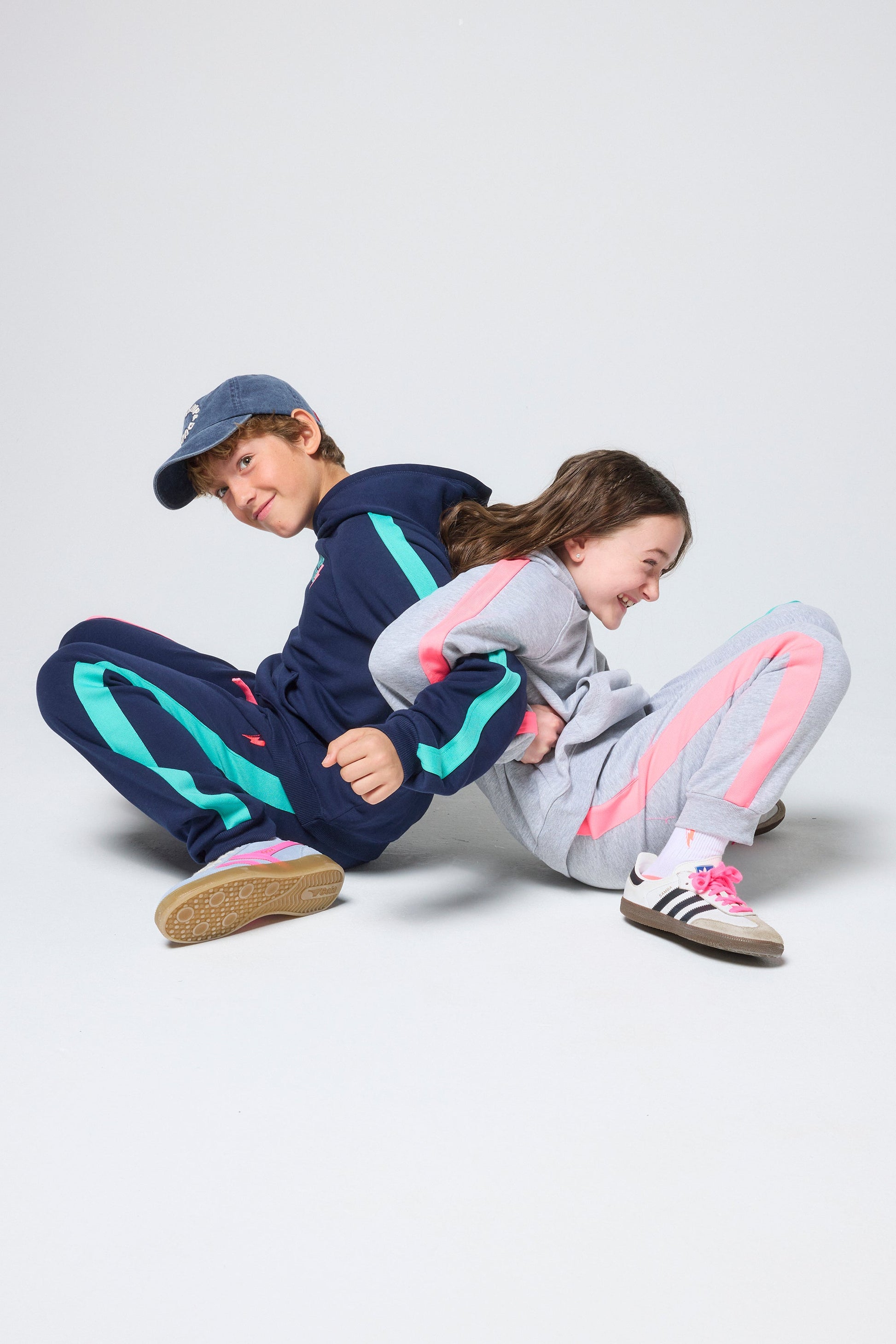 Kids Navy Colourblock Hoodie