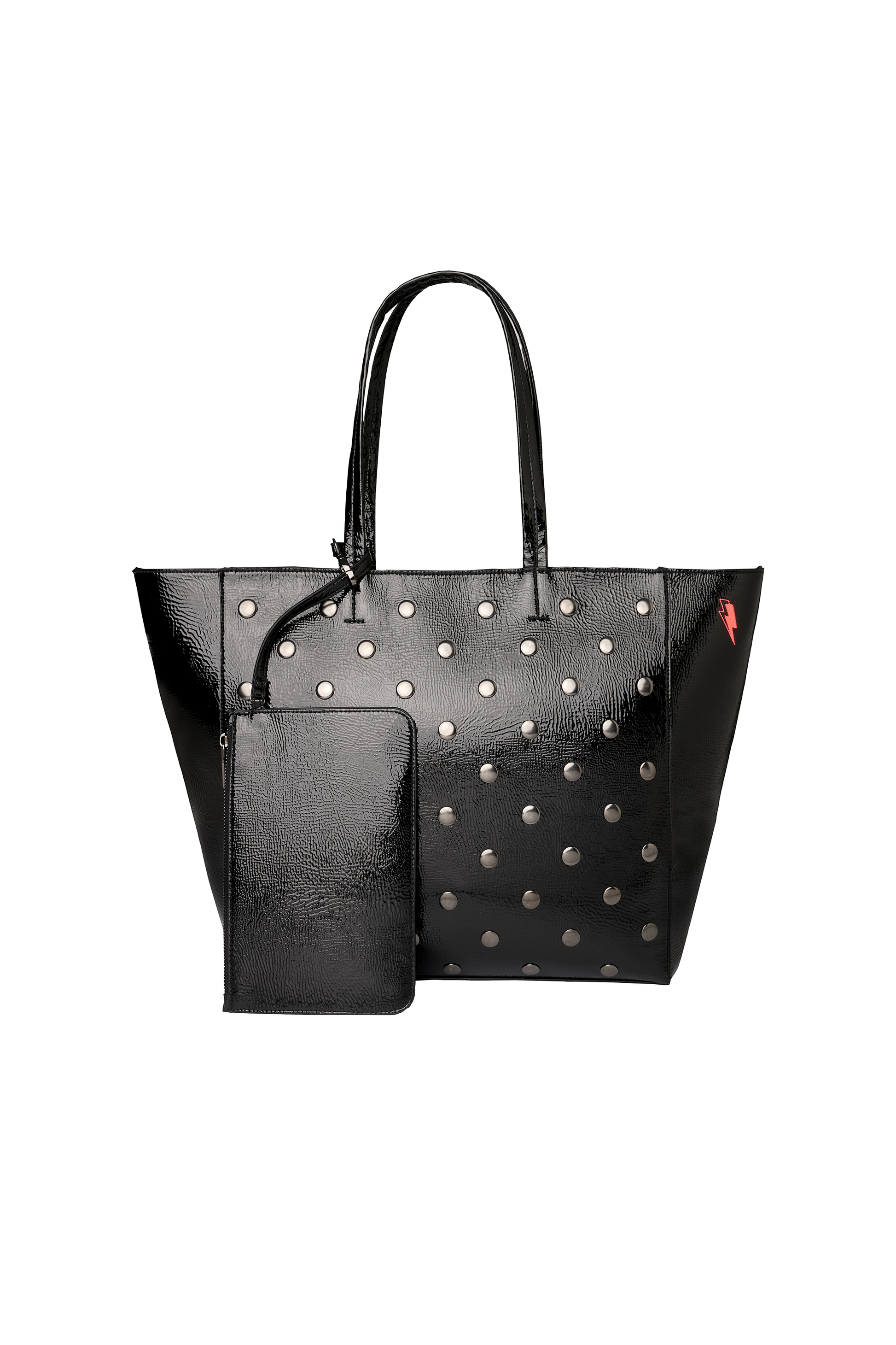 Black Studded Tote Bag
