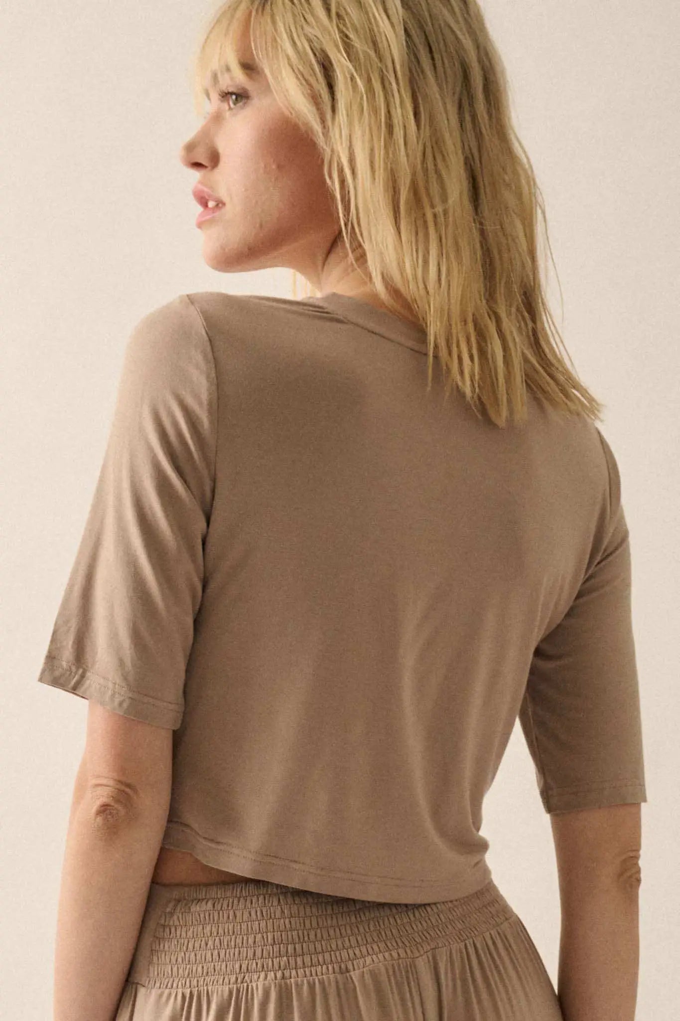 Essential Trends Modal Jersey Cropped Tee