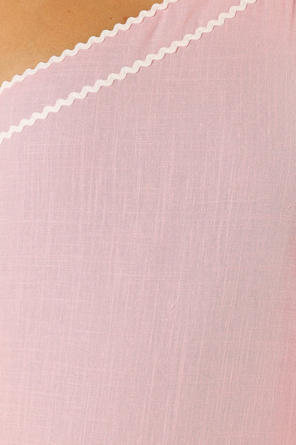 Fleaur One Shoulder Maxi Dress - Pink