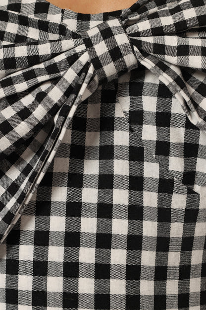 Hailee Maxi Dress - Black Gingham