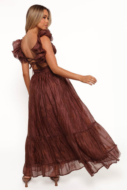 Harmony Maxi Dress - Brown Floral