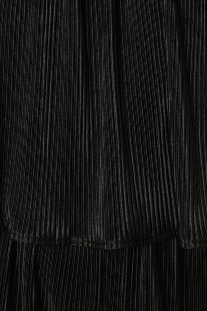 Jillian Plisse Jumpsuit - Black